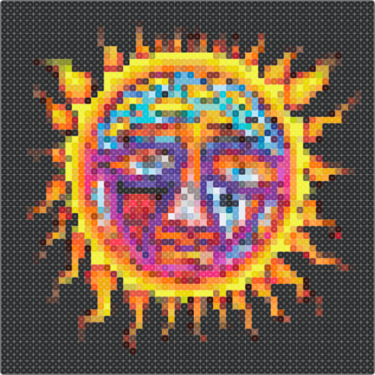 Sublime sun - black,red,orange,yellow,pink,colorful