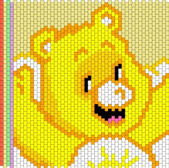 Funshine carebare - yellow,carebear,bear,panel,bag,rainbow,carebares