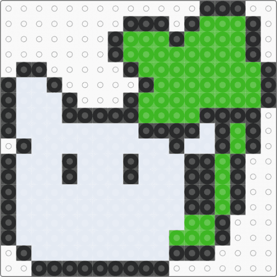 Chibi Bb White Totoro - white,green