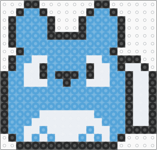 Chibi Mid Totoro - white,light blue