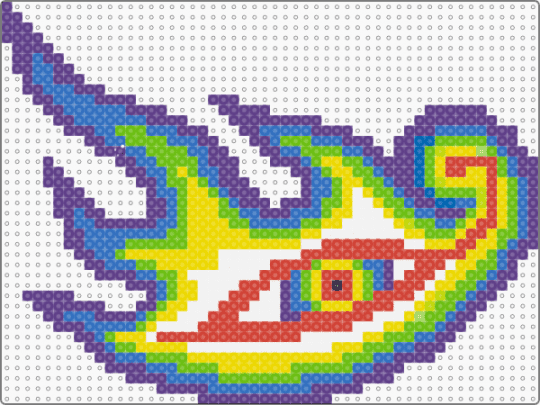 Alex Grey Eye - purple,blue