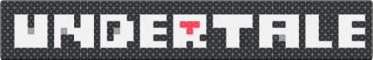 Undertale logo but smaller - black,white,red,gray