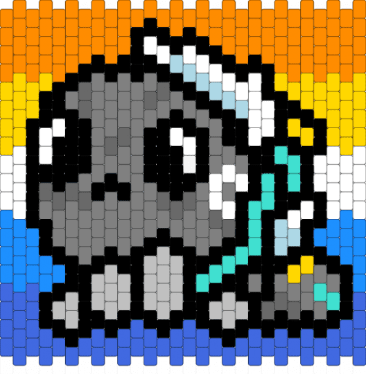 Star-Time Pebble (AroAce) - blue, gray, orange