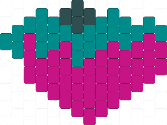 a fat strawberry - pink,teal