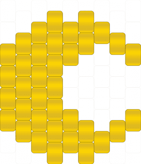 moon - yellow,moon,cresent moon,charm,kandi,small
