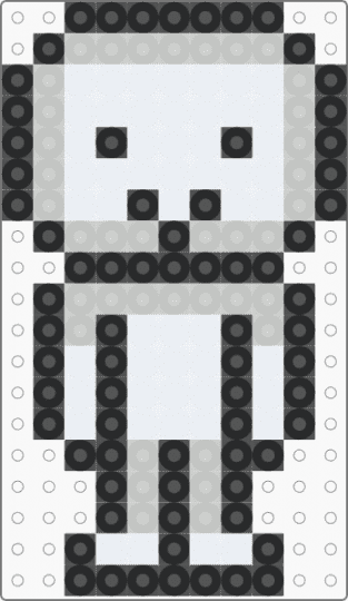 chibi pattern base - base, beige, chibi, fuse bead, mini, template, white