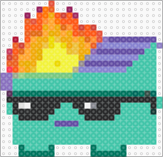 Dumpster fire - dumpster,fire,sunglasses,character,dumpster fire,trash,waste,orange,teal