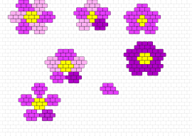 Flower experiments - flowers,floral,springtime,charm,experiments,delightful,varying designs,pink,purple