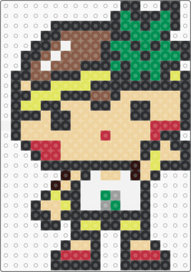 Tochimarukun Character Mascot - black,green,tan,beige