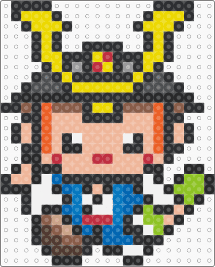 Takaujikun Character Mascot - black,beige,yellow,blue