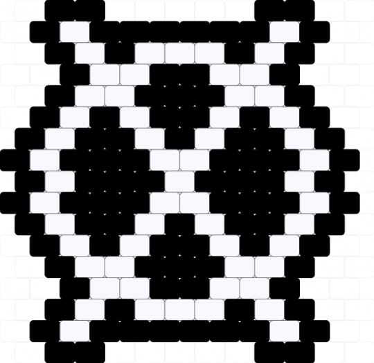 Proxy Symbol (mini) - black, horror, marble hornets, slender man, white