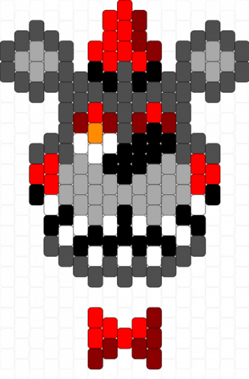 Lefty - beige,gray,red,fnaf,character