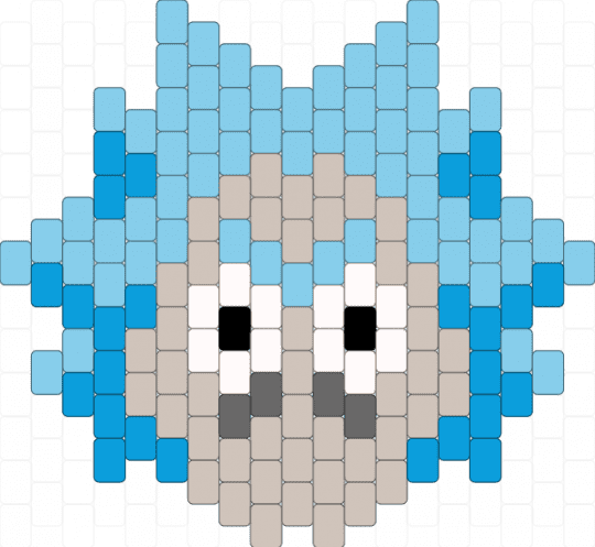 Rick Sanchez - rick sanchez,rick and morty,character,head,charm,rick,morty,cartoon,tv show,adult swim,scifi,beige,light blue