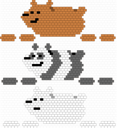 We Bare Bears bear stack - white,orange,gray,animal,cartoon,grizz,panda,ice bear,polar bear,grizzly bear,cartoon network