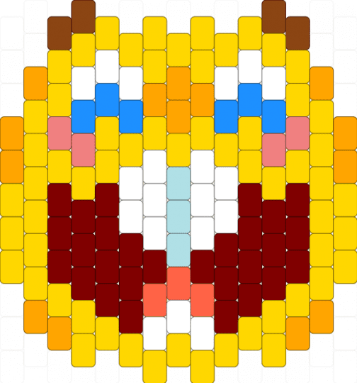 Smiling buck tooth emoji - yellow,brown,emoji