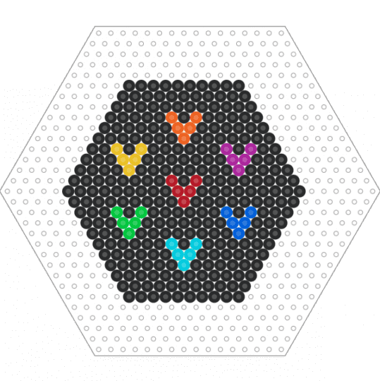 The 7 Human Souls - black,orange,blue,yellow,colorful,undertale
