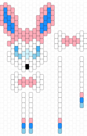 Sylveon - light blue, pink, pokemon