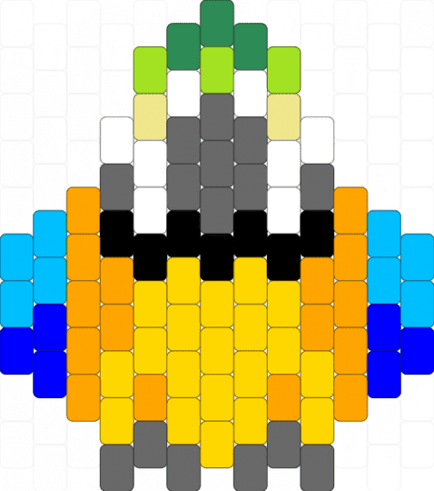 Blue and Gold Macaw BORB - yellow,gray,orange,bird,parrot