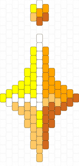 Sparkle charm - yellow,orange,star