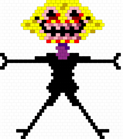 Lemon Demon doll - black, creepy, fnf, friday night funkin, pink, video game, yellow