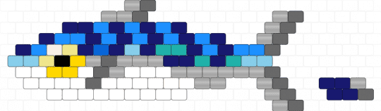Mackerel - light blue,beige,gray,purple,fish