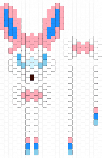 Sylveon - light blue, pink, pokemon