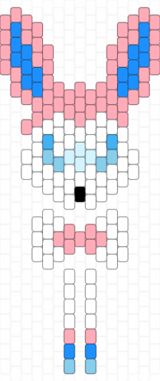 Sylveon - light blue,pink,pokemon