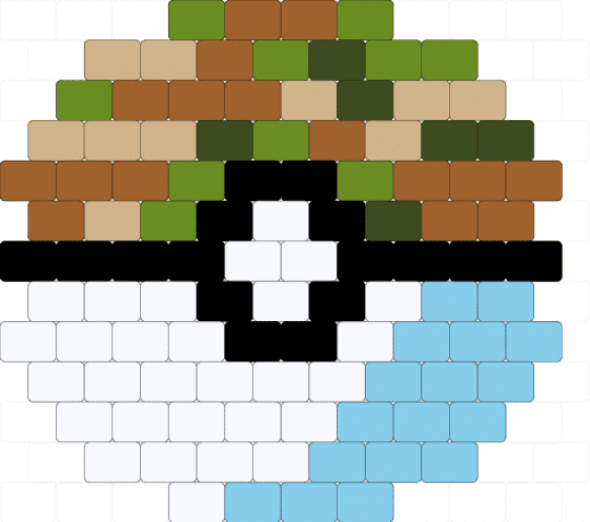 Safari ball - tan,light blue,pokemon,pokeball