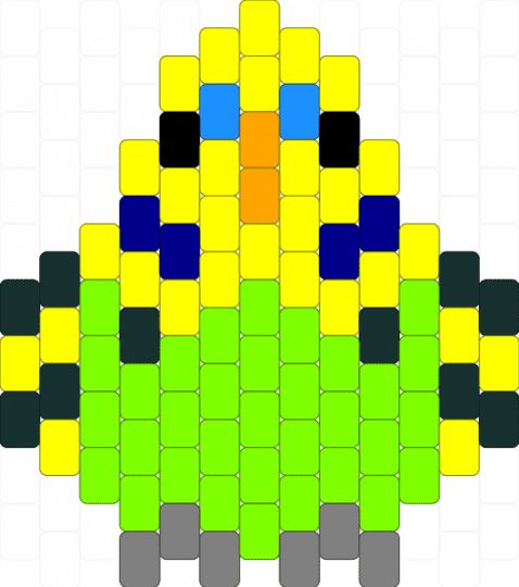 budgie (yellow) BORB - yellow,green,bird,parrot