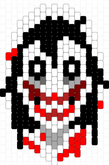 Jeff The Killer - white,red,beige,creepypasta