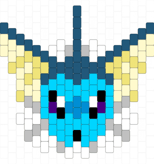 Vaporeon - light blue,blue,yellow,pokemon