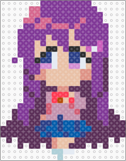 Yuri chibi perler - pink,ddlc,doki doki literature club,anime,girl