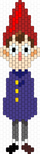 Wirt - red,beige,purple,cartoon,character