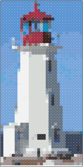 Peggy’s cove light house - gray, light blue
