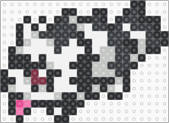 Galarian Zigzagoon - beige, black, white