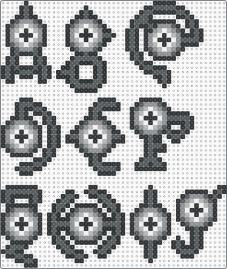 Pokemon Unown A-J - pokemon,text,gaming,video game,black,pink
