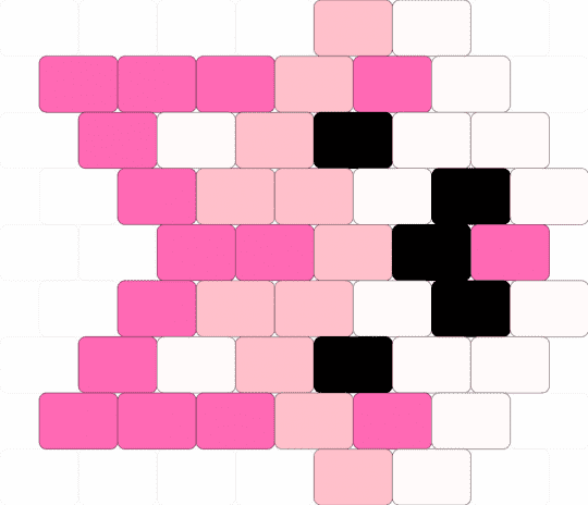 pink puppy - pink,white