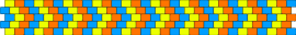 yellow, orange, and blue - chevron,geometric,cuff,vibrant,statement,pattern,blue,yellow,orange