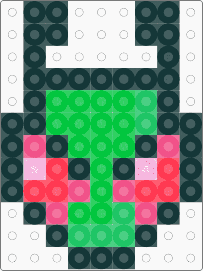 zim - green,invaderzim,remix,zim,silly,iloveiz,iz,scenekid,perler