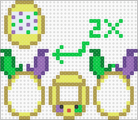 NORMAL Looey Tamagotchi - gold,yellow,green,tamagotchi,looey,purple,circus,balloon,dandys world