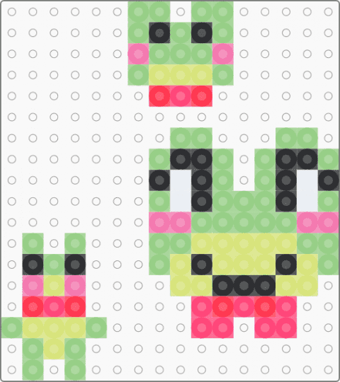Ribbits :) - teal,yellow,tadc,ribbit,digital circus,frog,green,the amazing digital circus,small,pink