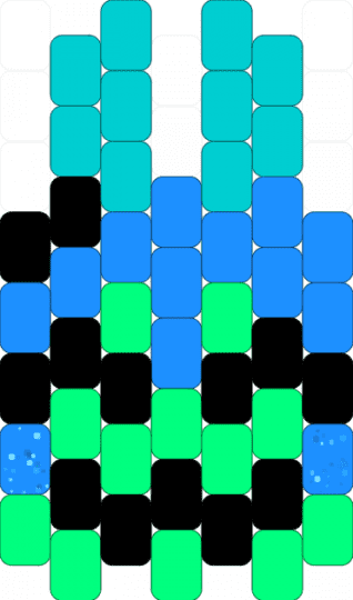 Squirm - Dandy's World - teal,light blue,dandysworld,dandys world,catipillar,dw,green,squirm,blue