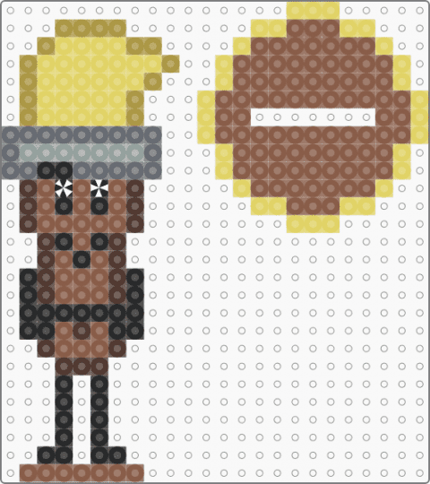 Paintbrush Standee/Stand - brown, ii, inanimate insanity, paintbrush, painty, stand, standee, tan, yellow