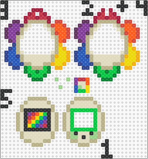 Dandy Tamagotchi Shaker!! - beige,green,tamagotchi,dandy,shaker,keychain,rainbow,flower,dandysworld,roblox
