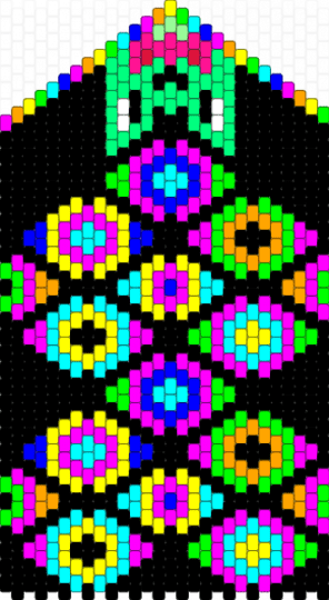 Abstraction Bag Panels Front - black,pink,green,colorful,ribbit,abstraction,theamazingdigitalcircus,eyes,h,gd
