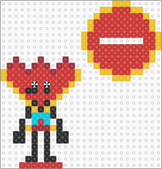 Fan Standee/Stand - fan, ii, inanimate insanity, red, stand, standee, yellow