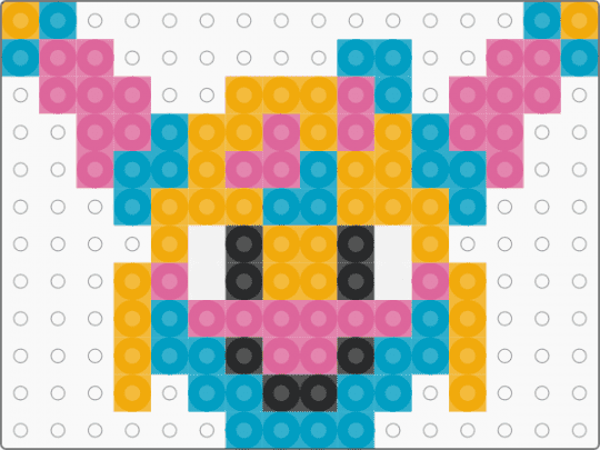 Yatta - orange,pink,light blue,yatta,dandys world,yatta perler