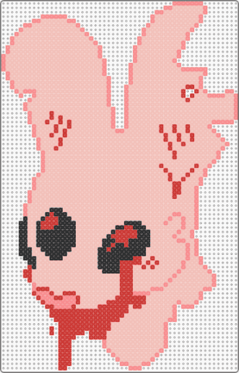 3 eyed bunny (PLS READ DESCRIPTION) - animal, blood, bunny, eyes, halloween, pink, red, spooky