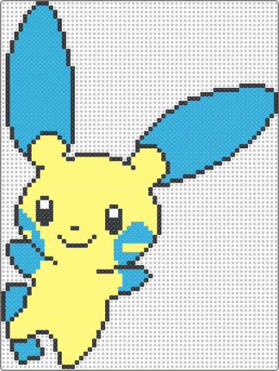 minun - light blue,yellow,minun