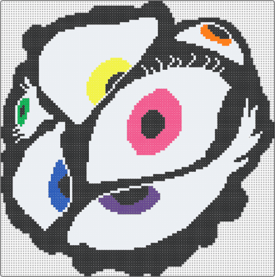 Rainbow eyes (PLS READ DESCRIPTION) - black, colorful, eye, eyes, halloween, rainbow, spooky, white